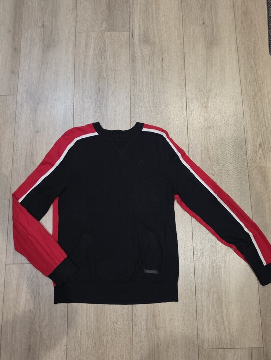 A/X Armani Exchange Other - A|X Armani Exchange Cotton Cashmere Colorblock Sweater Black Red White L
